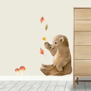 Woodland Nursery Removable Wall Decals | Sitting Bear