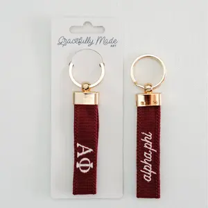Alpha Phi Embroidered Keychain