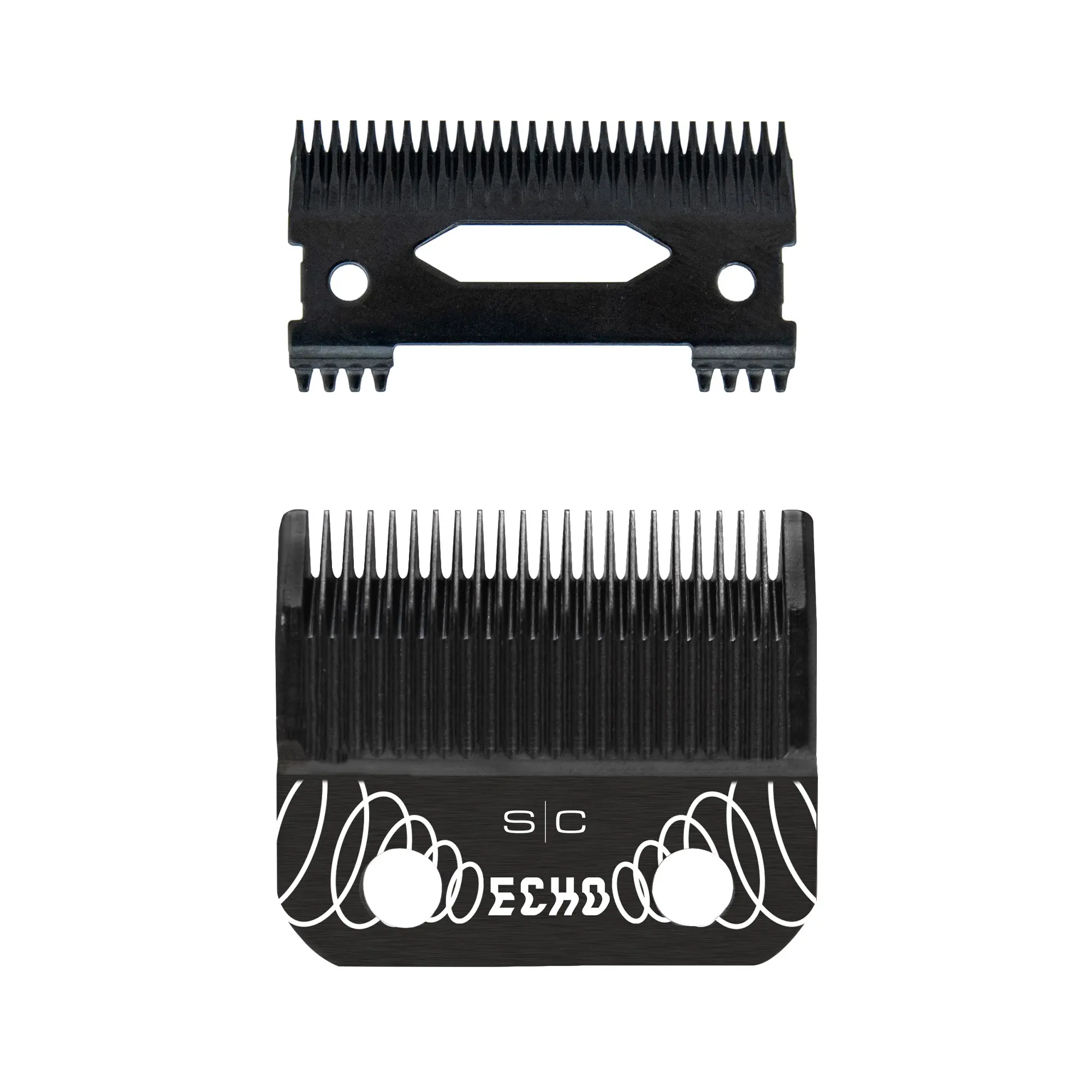 StyleCraft Replacement ECHO Fixed DLC Hair Clipper Blade with DLC Deep Tooth Cutter Set for Enhanced Cutting Performance