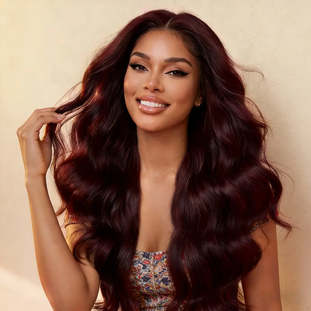 【NEW】Nadula 7x5 Bye-Bye Knots & 13x4 Pre-Everything Lace Frontal Purple Black Cherry Layered Straight & Loose Wave With Invisi Drawstring Wig Summervibes TikTokShopStockUp