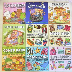SUPER CUTE COLORING BOOK - the most popular fun and creative coloring book for adults and teens - 40 to 52 hand-drawn pages, enjoy the creative space, high-quality coloring book!