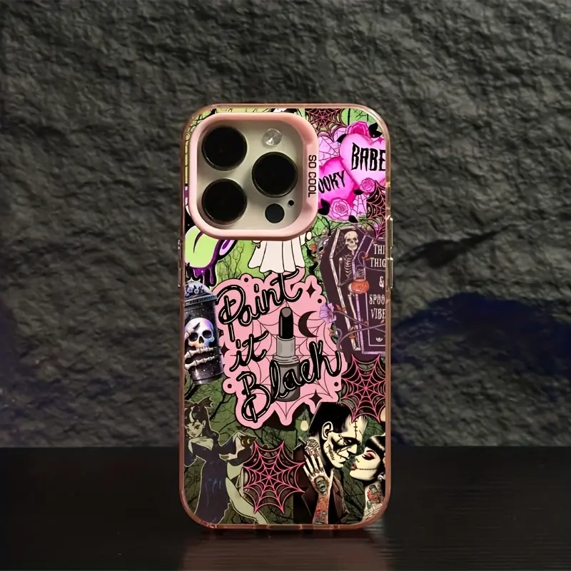 New creative large-hole colored silver phone case for iPhone 17 16 15 14 13 12 11 PRO MAX PLUS,AIR and iPhone XR XS MAX 7 8Plus 16E SE, featuring a stylish pattern design, drop and shock protection, and makes a perfect gift.