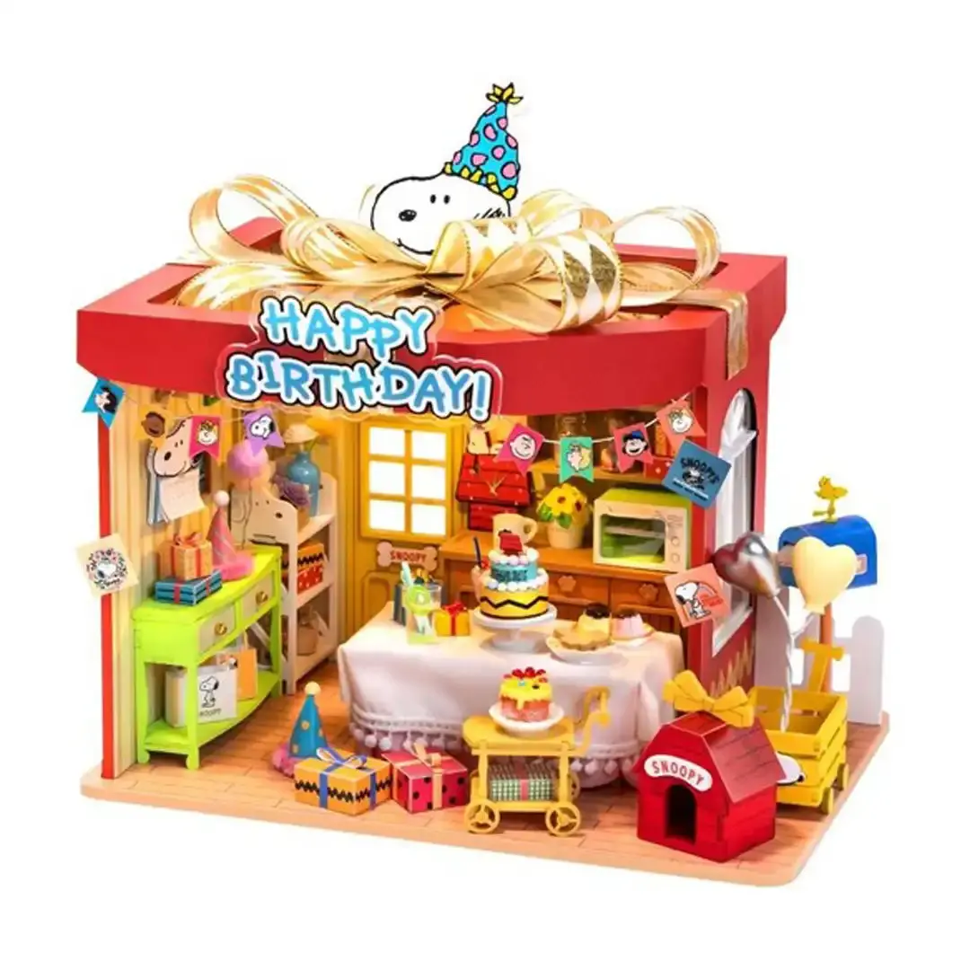 Puremind Snoopy-Themed Peanuts Building Blocks Set, Kids' Birthday Party Toy