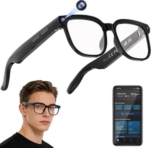 AI Smart Glasses with Camera, 8MP HD Camera Glasses for Men Women, 1080P Video Recording Sunglasses, 160+ Languages Translation, Voice Assistant, AI Photo Recognition,Bluetooth Glasses for Travel/Meet/Vlog