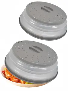 LMMAKE Microwave Splatter Cover Multi-use Food & Fruit Drainer Collapsible PP Material BPA Free Dishwasher Safe Easy Clean Kitchen Tool