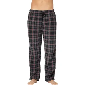 Intimo Mens Microfleece Plaid Lounge Pant