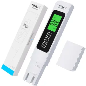 4 in 1 Digital Water Quality Tester - TDS/EC/Temperature（°C/°F）TDS Meter | 0-9999 ppm | Accurate and Professional for Drinking Water, Hydroponics, Aquariums, RO Systems, Pool （2025 New）