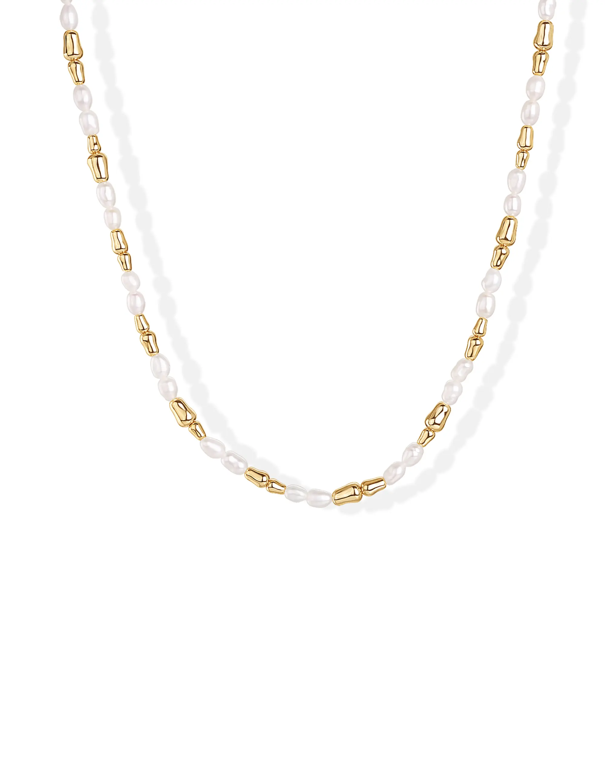 PAVOI 14K-18K Gold Plated Dainty Pearl Necklaces for Women