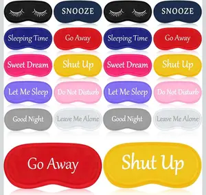 Funny Sleep Mask with Adjustable Strap for Women and Men Multiple Color Options for Comfortable Sleep (1 pair)