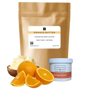 Orange Butter Jar | Super Hydrating Body Butter for Smooth Soft Skin | Ideal for Dry & Damaged Skin | Long Lasting Moisturizing Properties