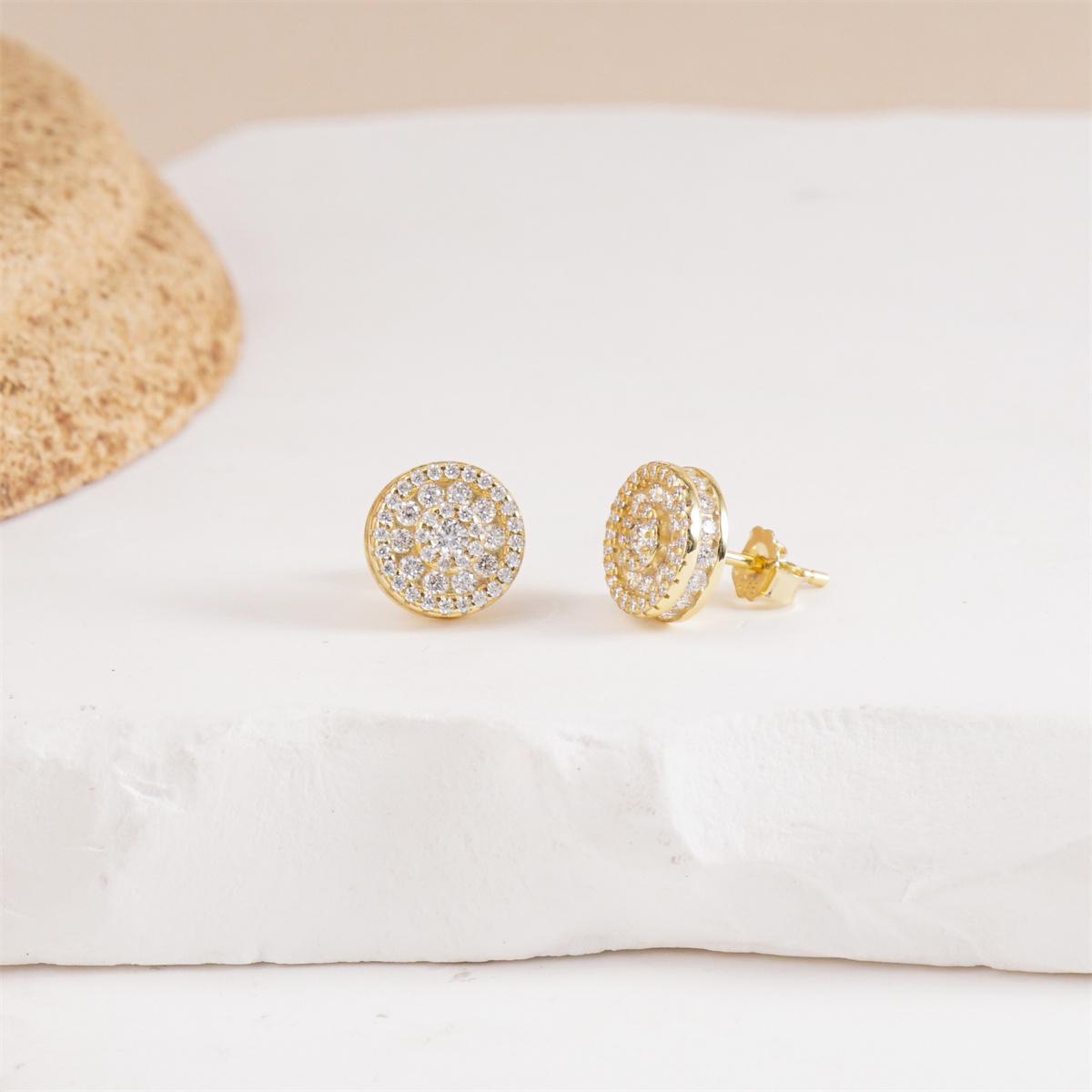 Delzzad 18K Gold-Plated Hip Hop Bling Out Circular Stud Earrings Lab-Created Moissanite Stud Earring S925 Sterling Silver Moissanite Jewelry Perfect Birthday Mother’s Day Christmas Gift for Men Women Wedding Set Delzzad 18K Gold-Plated Hip Hop Bling Out Circular Stud Earrings Lab-Created Moissanite Stud Earring S925 Sterling Silver Moissanite Jewelry Perfect Birthday Mother’s Day Christmas Gift for Men Women Wedding Set