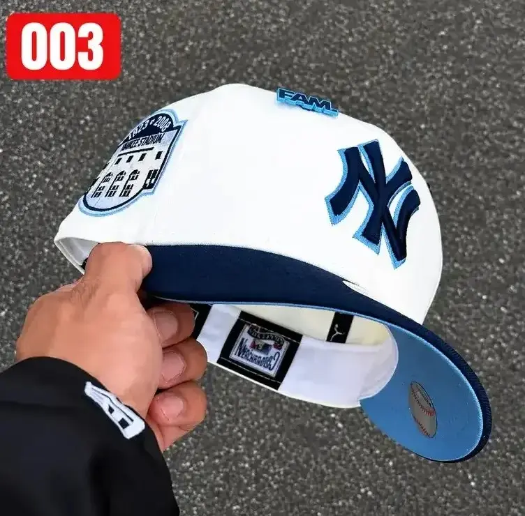 New Era New York Yankees 9FORTY A-Frame Snapback Hat – White Crown Red Brim – Adjustable MLB Baseball Cap