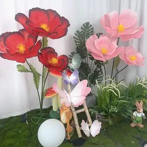 A dreamy giant artificial flower ornament, perfect for mall window displays, photo props, weddings, and birthday parties.