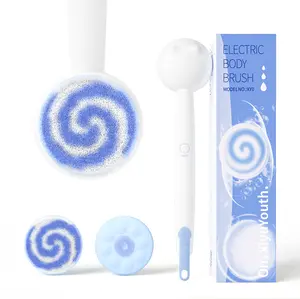 Oh,XiyuYouth. Electric Shower Brush for Body Back Scrubber with 2 Heads, 3 Speeds, and Waterproof Design for Cleansing, Massaging, and Exfoliating Personal Care - Oh,XiyuYouth. (Pronounced 'Oh, She-You')