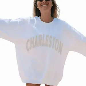 Charleston Sweatshirt, Trendy Varsity Sweatshirt, Aesthetic College Crewneck, Oversized Minimalist Sweater, Charleston Bachelorette Shirt MVO