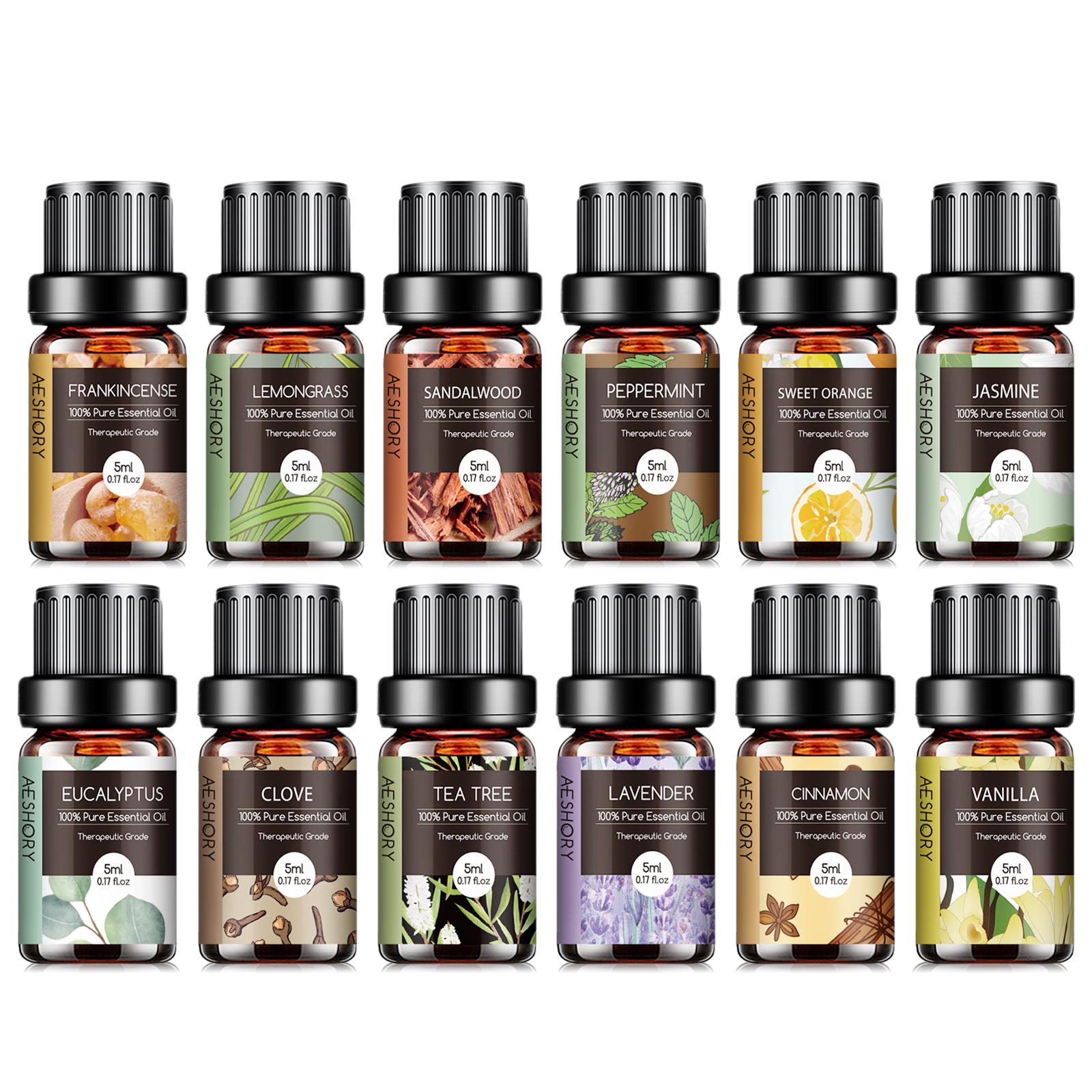 Essential Oils Set -12Pcs*5ML AromatherapyEssential Oil Kit for Diffuser, Humidifier,Aromatherapy, Massage, Soap, Candle Making(5mL) Healthcare Weliness ldeal for Birthday,Thanksgiving, Christmas Gifts Essential Oils Set -12Pcs*5ML AromatherapyEssential Oil Kit for Diffuser, Humidifier,Aromatherapy, Massage, Soap, Candle Making(5mL) Healthcare Weliness ldeal for Birthday,Thanksgiving, Christmas Gifts