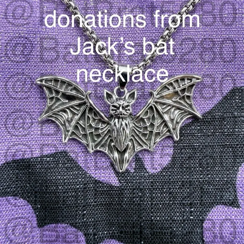 Jacks Bat Necklace OFFICIAL Parkinson’s  donations