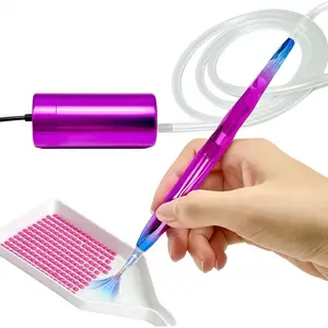 Electric Diamond Painting Pen with Smart Vacuum Technology - Art Tool Kit with Adjustable Suction & Wax-Free Design, Vacuum Diamond Painting Pen(Purple)