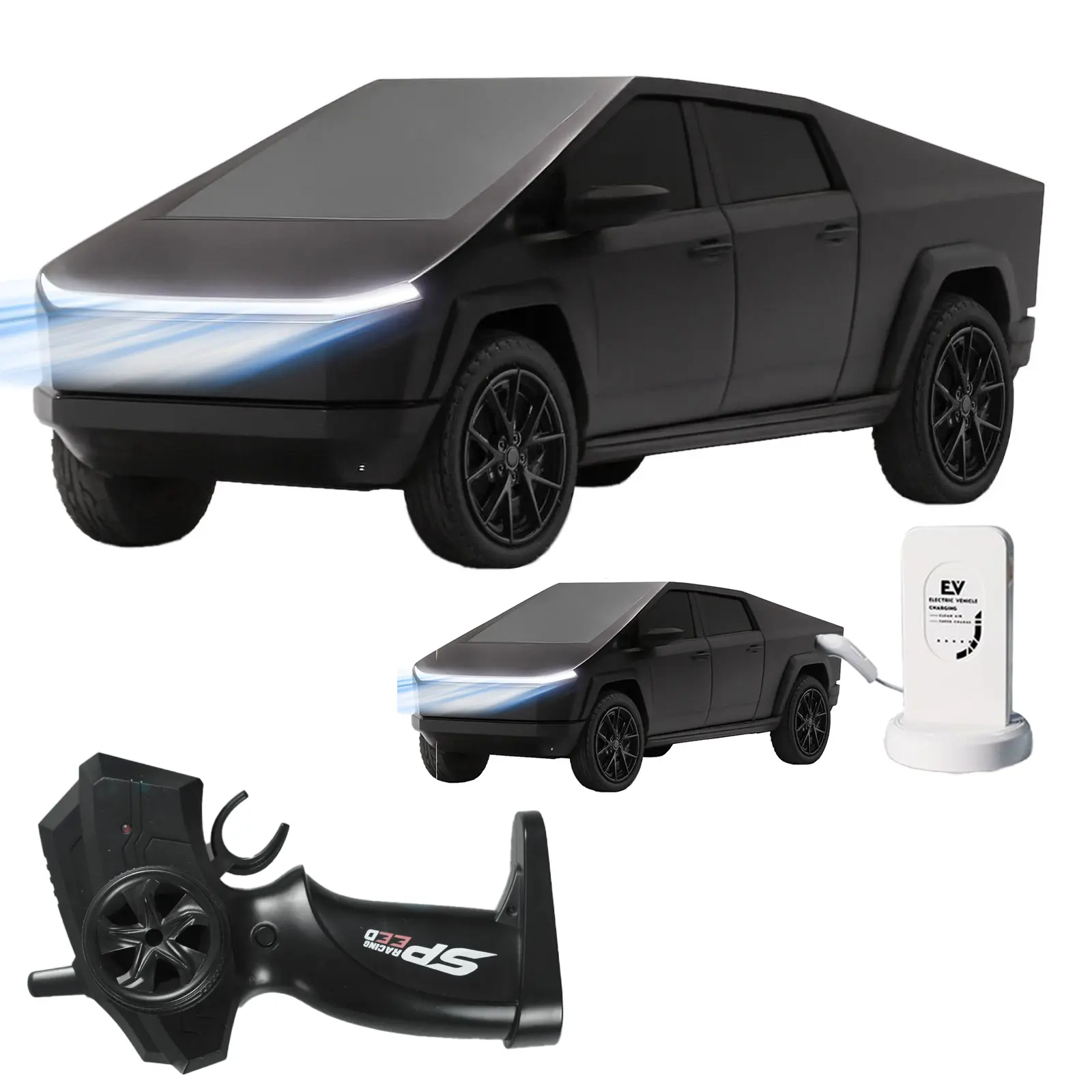 Summerwins Remote Control Pickup Truck Toy - 1/24 Scale RC Racing Car Model with Rechargeable Battery, Lights, Loadspace, 20+ km/h Speed, 50+ Minutes Runtime, Cool Boy Gift, Perfect Gift for Teen Birthdays, Remote Control Trucks, Teenage Boy Gifts