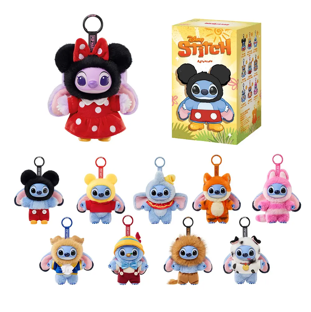 POP MART Stitch Adventure Series Vinyl Plush Pendant Blind Box POP MART Stitch Adventure Series Vinyl Plush Pendant Blind Box