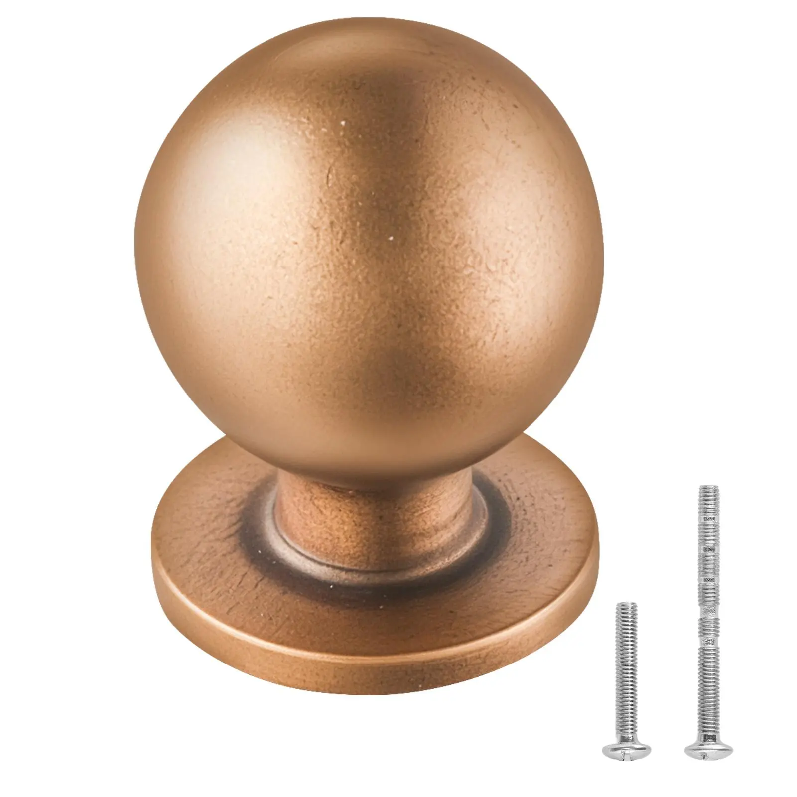 VEVOR 12-Pack Metal Cabinet Knobs, 0.98x1.26in (25x32mm) Zinc Alloy Antique Brass Hardware with Screws, Compact and Stylish, Smooth Finish, Durable Quality Construction, Low Maintenance for Kitchen Drawers (Father's Day Gift)