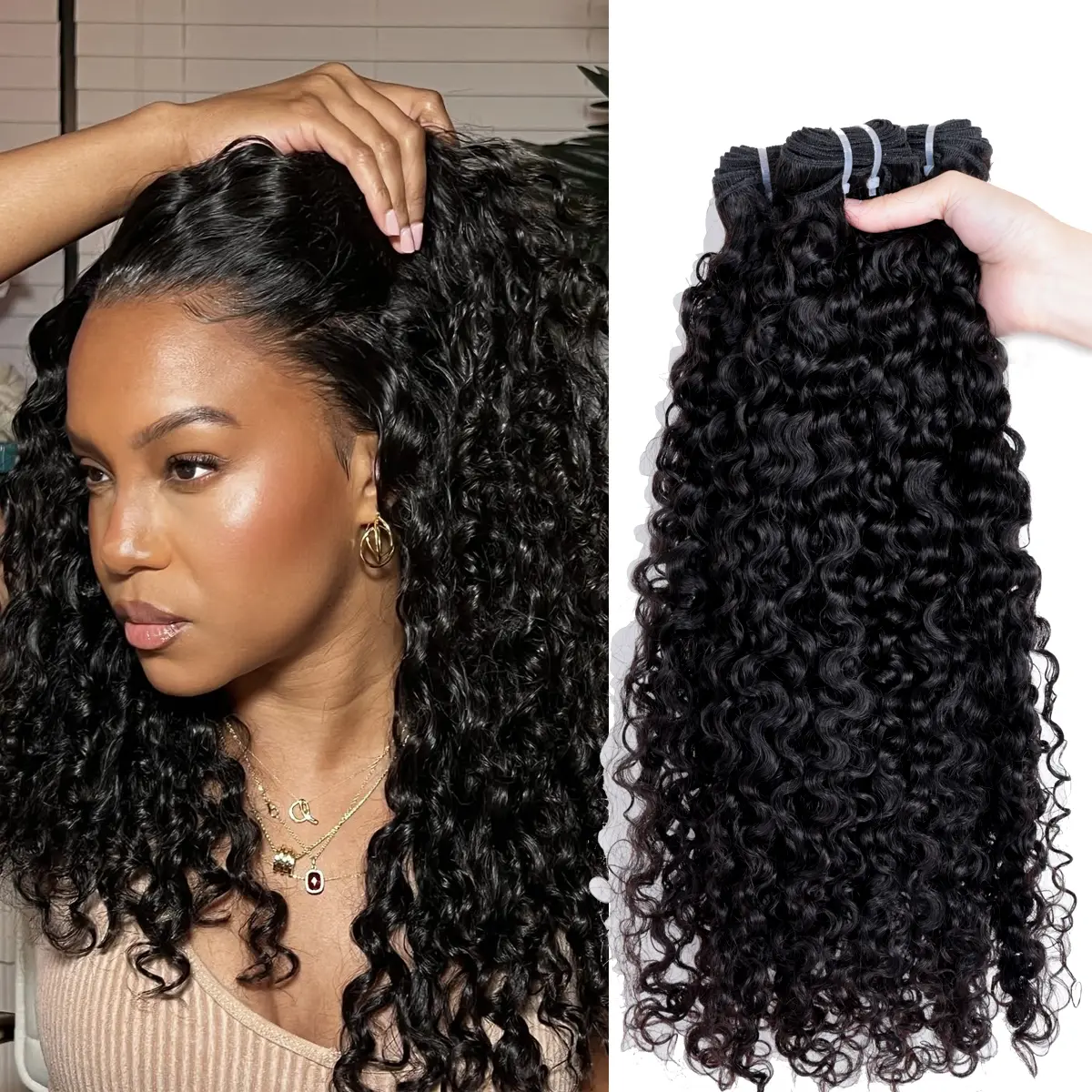 Msgem Hair Burmese Curly hair bundles 16A Grade High Quality 100% Human Hair Bundles 3PCS/LOT or 4PCS/LOT Natural Color Easy to Manage #SummerVibes #SummerWins#DealsForYouDays#tiktokshopdealsforyoudays