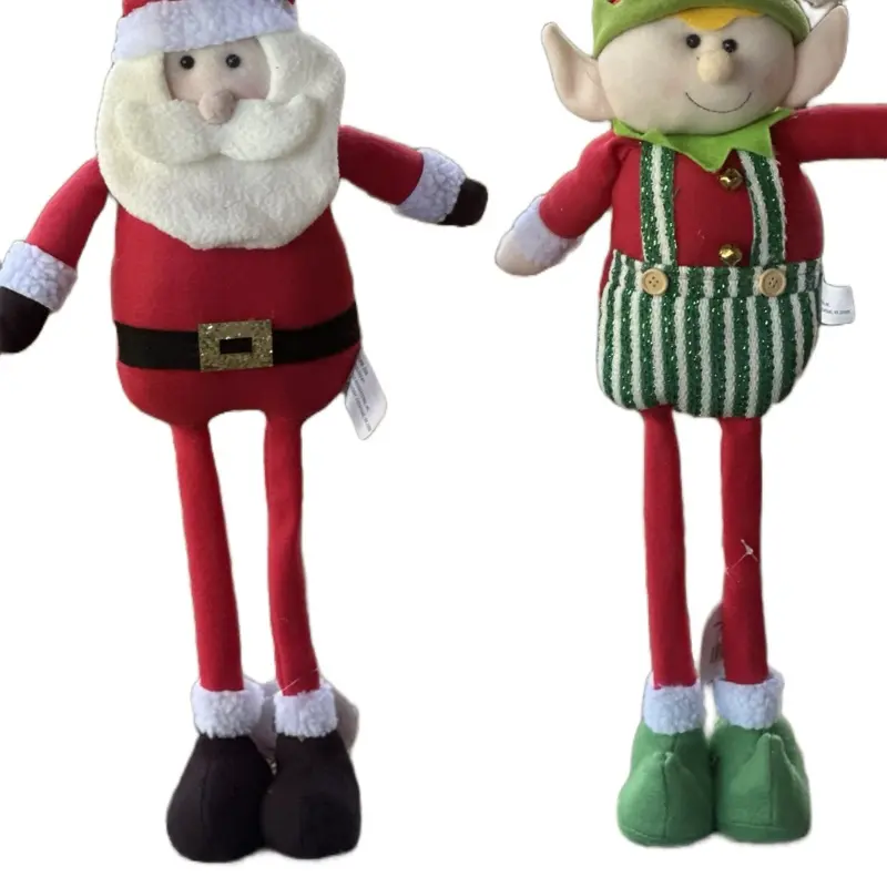24 Inch Standing Characters Elf Santa and Snowman Festive Christmas Decorations for Home and Office