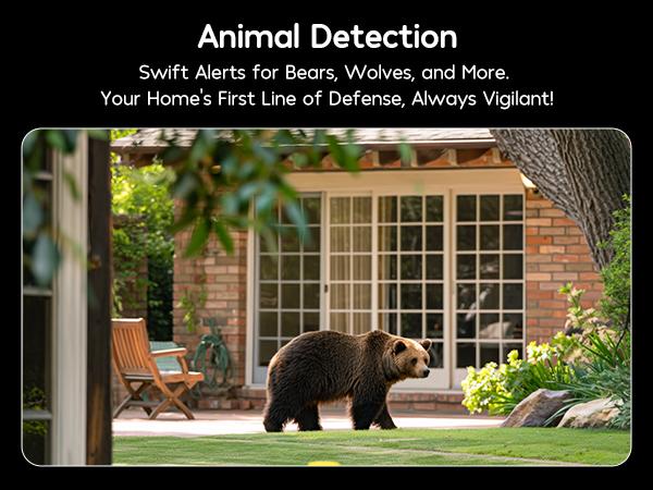 Winees Smart Cameras Security for Home/ Pets , Wired 2K Wi-Fi Camera for Indoor/Outdoor, AI Alarm Detection, Color Night Vision, 2-Way Audio, 2.4G, Outside