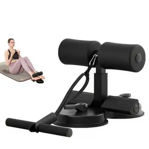 Sit Up Bar with Dual Suction Cups | Abdominal Fitness Equipment for Home | Foot Holder with Elastic Pull Rope | Portable Device for Muscle Exercise | No More Holding Your Feet!