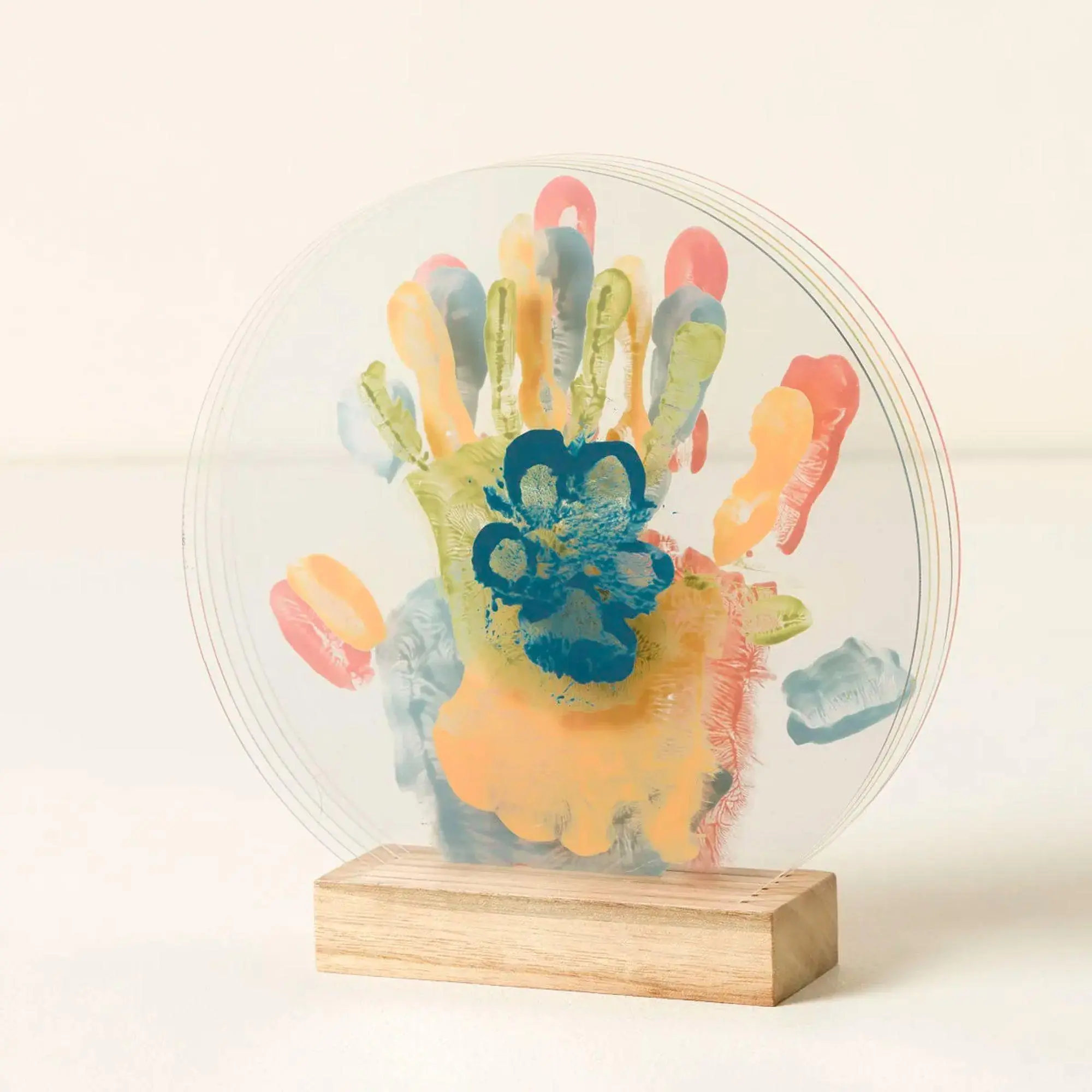 Layers of Love Family Handprint Kit, Personalized Prints Craft Kit for DIY Scrapbooking, Plexiglass Layered Display, 1-of-a-Kind Display Toy