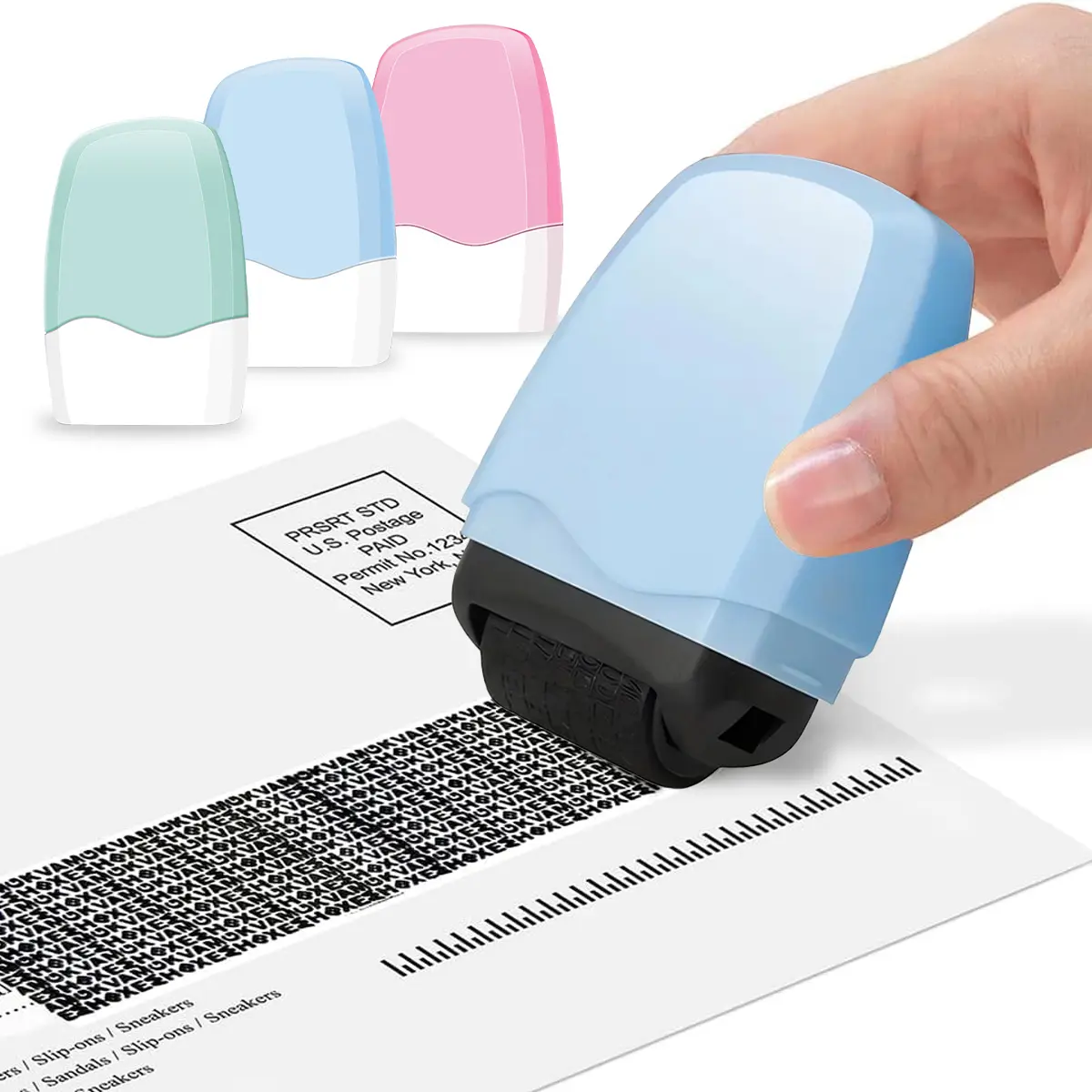 1 Count Identity Theft Protection Roller Stamp, Confidential Roller Stamp, Anti Theft, Privacy & Security Stamp, Information Blocker, Designed for ID Account Data Address Security