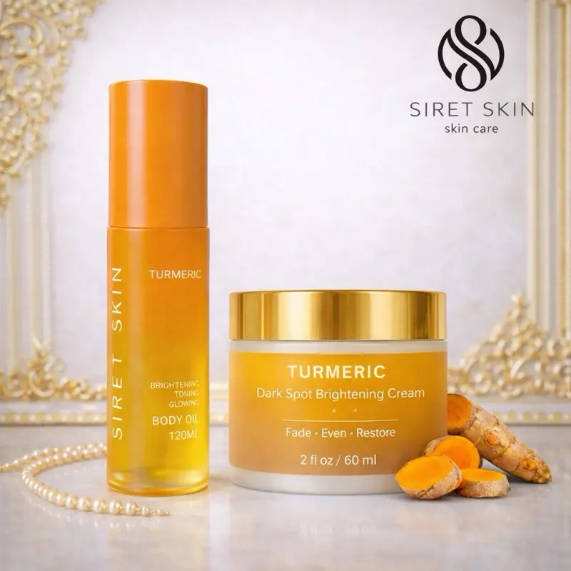 Turmeric Dark Spot Brightening Cream + Glow Body Oil Turmeric Dark Spot Brightening Cream + Glow Body Oil