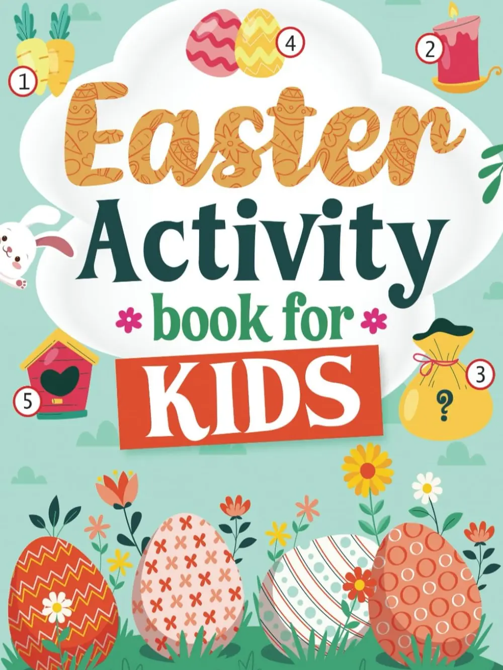 Easter Activity Book for Kids: Easter Basket Stuffers for Kids and Teens, Gift with Funny Activities for Boys and Girls. Word Search Puzzles, Coloring Pages, Connect-the-Dots and Themed Mazes, Paperback