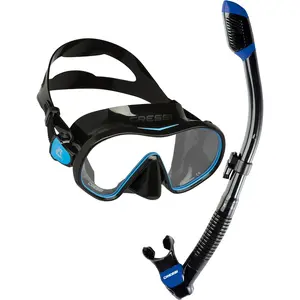 Cressi F-Dual and Supernova Dry Snorkel Combo