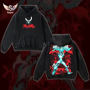 [Hoodie Swe Tee] Gurren Lagann Mecha Drill Sayal Heavyweight Acid Washed T-Shirt Streetwear Culture Boxy Silhouette Urban Statement Piece High Street Fashion Grunge Aesthetic Cyber Y2K Graphic Tee Menswear Classic Apparel Spiral Power