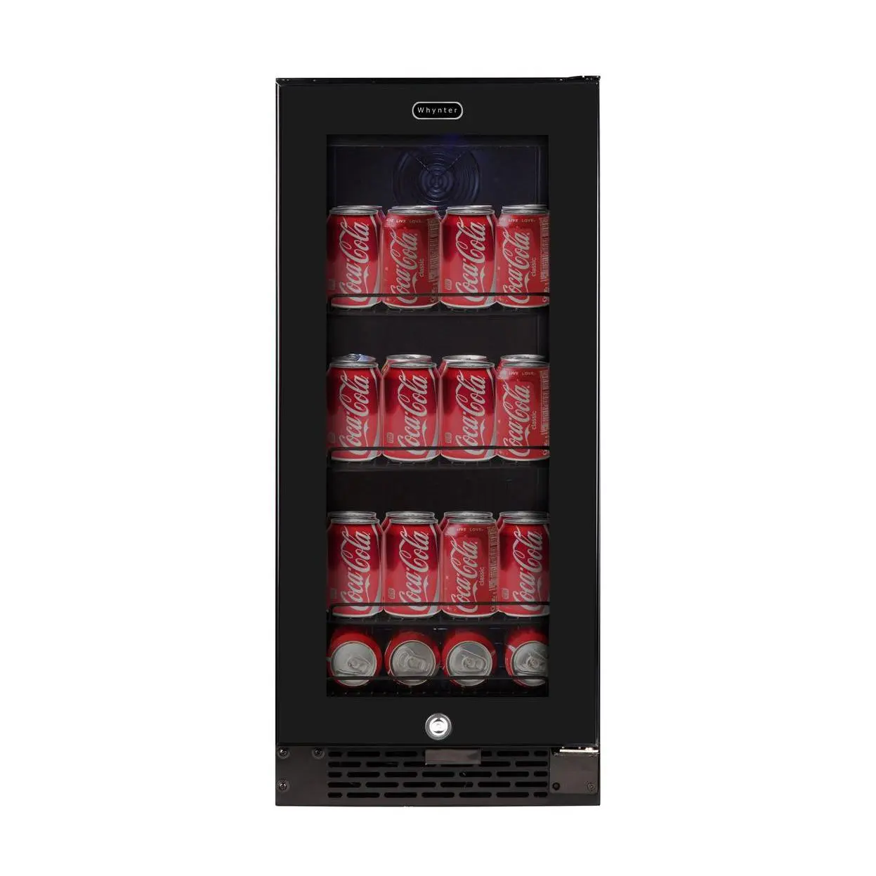 Whynter 3.4-Cu Ft 80-Can Built-In Glass Beverage Refrigerator