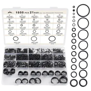 Romeda O Ring Kit 1050 PCS, O Ring Assortment Kit 21 Size, Metric Nitrile Rubber O Rings for Car Auto Vehicle Repair Faucet Plumbing Air or Gas Sealing Connections Resist Oil and Heat
