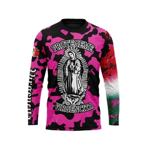 Pink And Black Virgencita Off-Road Jersey