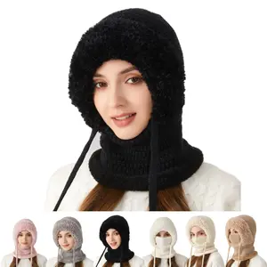 Convertible 3-in-1 Beanie Scarf Mask for Women — Fleece Lined, Warm Winter Ski Hat & Neck Gaiter, Windproof