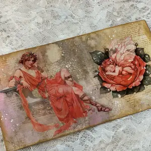 Handmade Coffee dyed and stained envelopes