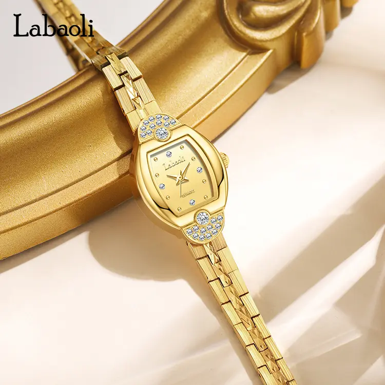 Women's Elegant Fashion Gold Watch - Stainless Steel Bracelet, Clear Dial, 30m Waterproof, Versatile Style for Multiple Occasions