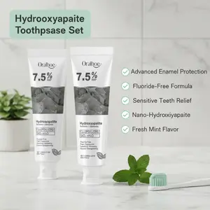 7.5% Nano Hydroxyapatite Toothpaste for Enamel Repair & Gum Health -Advanced 7.5% Enamel Repair & Sensitivity Care - Fluoride-Free Natural Peppermint Oral Care Whitening Kit