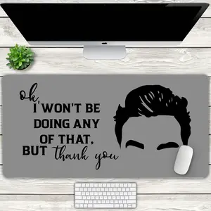 Ok I Won't Be Doing Any Of That But Thank You Deskmat, Schitt's Creek Mousepad, Sarcastic Quote Desk Accessories, Funny TV Show Playmat, Meme Desk Mat, Non-Slip Rubber Base Mat, Schitt's Creek Fan Gift