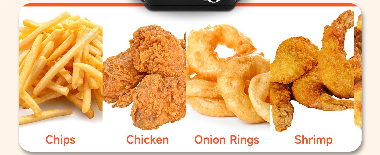 SUSTEAS Deep Fryer with Basket, 1500W Electric Deep Fryer, Temperature Control, Removable Lid, 2.6QT/1.5QT Non-Stick Inner Pot, Easy to Clean Convenient Household Appliances