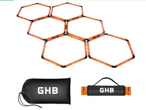 Hex Agility Rings for Football Route Running & Speed Training – Footwork Ladder Alternative for WR, DB & Athletes