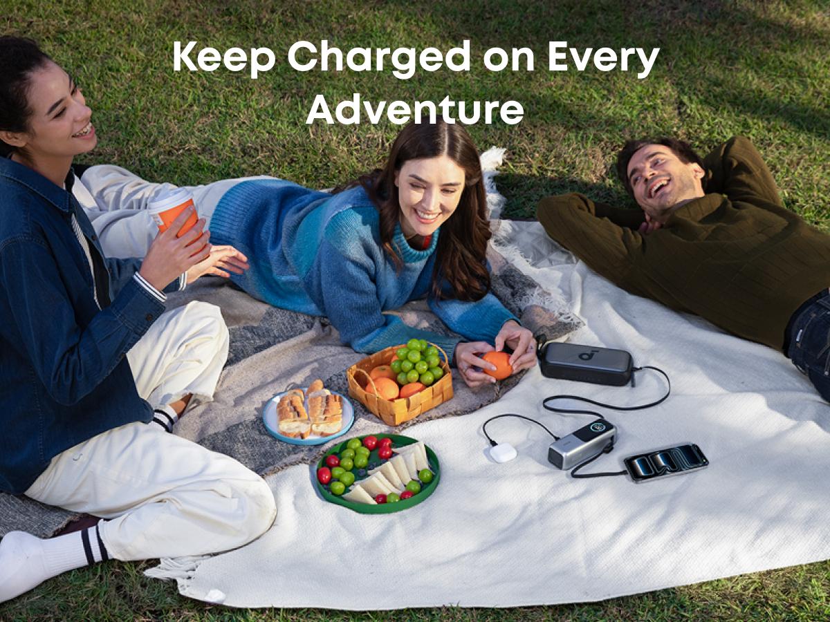 Anker Portable Laptop Power Bank with Built-In Cables, 25,000mAh High-Capacity Battery, Fast Charging for 4 Devices, Ideal for Office and Trips, Compatible with iPhone 17/16, MacBook, Galaxy, and More