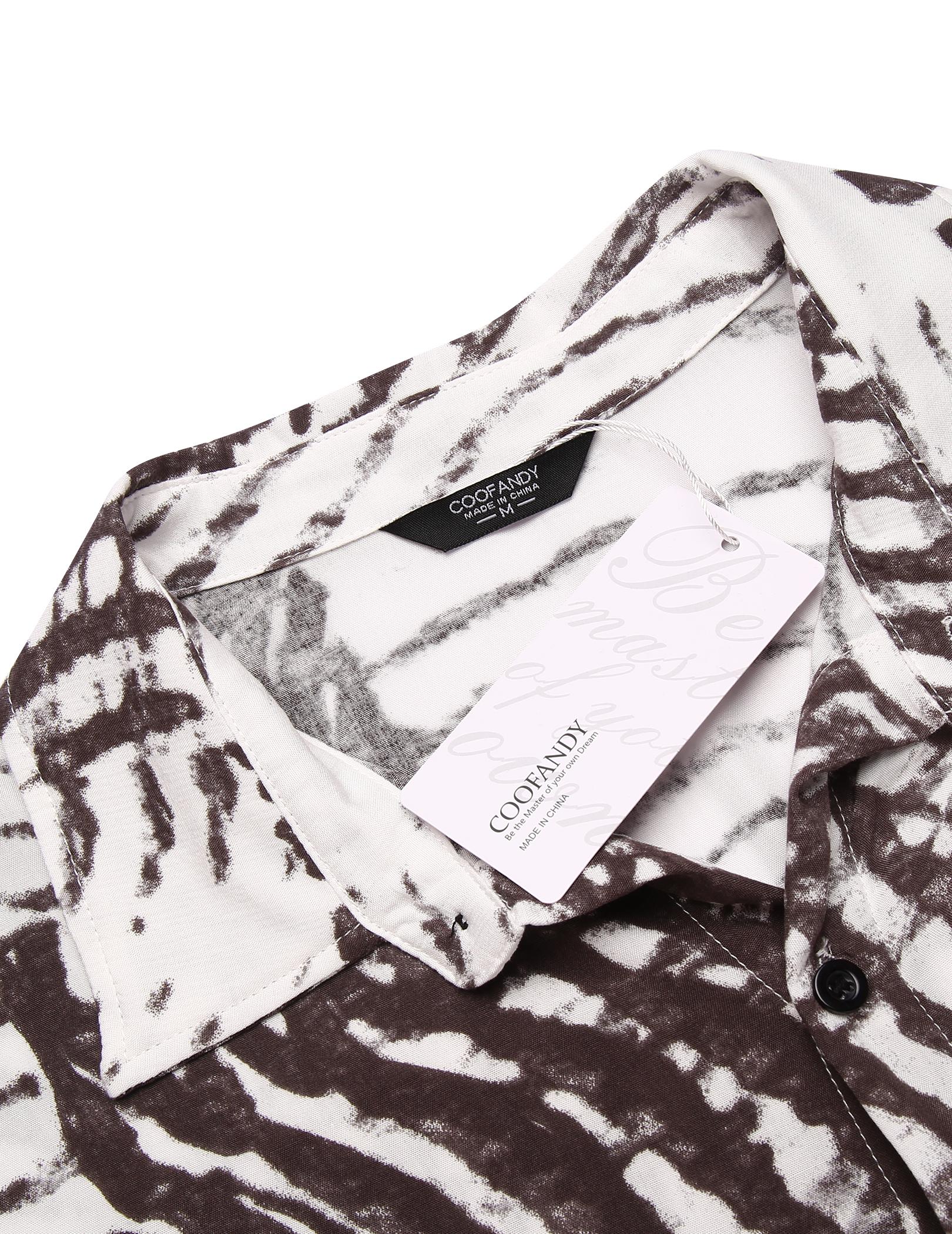 COOFANDY Men's Set Hawaiian Matching Set Summer Beach 2 Piece Outfits Flower Shirts and Shorts Tropical Fabric Tropical Fabric Floral Menswear  Shortsleeve Loose