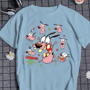 Courage the Cowardly Dog T-Shirt, Nostalgia 2D Print T-Shirt, Cartoon Network Shirt, Gifts for Cartoon Fans #Courage #theCowardlyDog #CartoonNetwork #NostalgiaCore #GraphicTee #StreetwearUS