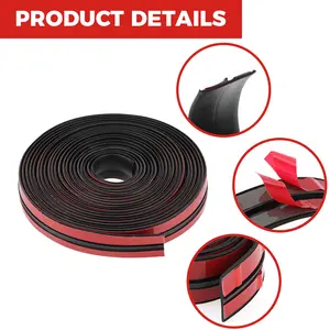 16.4ft Car Windshield Rubber Seal Strip, Self-Adhesive Rubber Weather Stripping with Adhesive Promoter– Waterproof, Dustproof & Noise Reduction, Universal Cuttable Edge Trim for Car, SUV, Truck,Cars Accessories & Car Stuff