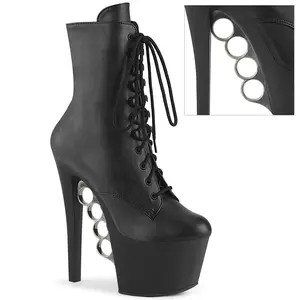 Pleaser Knucks-1020 Women's Boots, All Seasons Footwear, Shoe, Lace